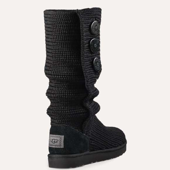 Ugg Classic Cardi Black sweater boots Women’s Sz 7 - Picture 6 of 16